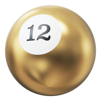 Ball 3D Icon Number 12 png