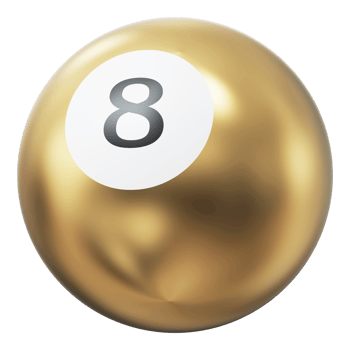 Ball 3D Icon Number 8 png