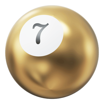 Ball 3D Icon Number 7 png
