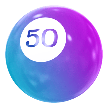 Ball 3D Icon Number 50 png