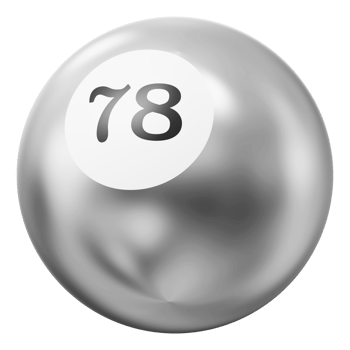 Ball Silver 3D Icon Number 78 png