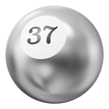 Ball Silver 3D Icon Number 37 png
