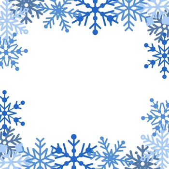 snowflakes frame background vector