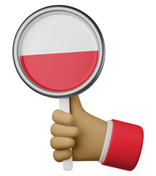 3d illustration hand holding national flag of poland png