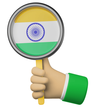 3d illustration hand holding national flag of india png
