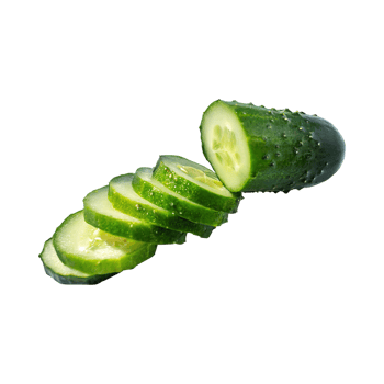 AI generated Floating Of Sliced Cucumbers, Without Shadow, Isolated Transparent Background png