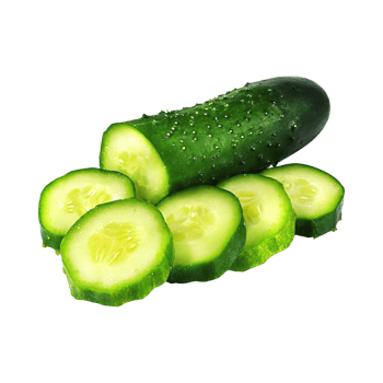 AI generated Floating Of Sliced Cucumbers, Without Shadow, Isolated Transparent Background png