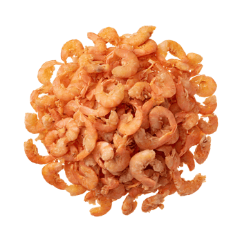 AI generated Floating Of Brown Dried Shrimp Ebi, Isolated Transparent Background png