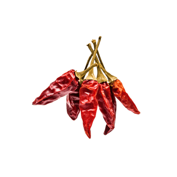 AI generated Bunch Red Very Dried Small Chilies Cayenne, Isolated Transparent Background png