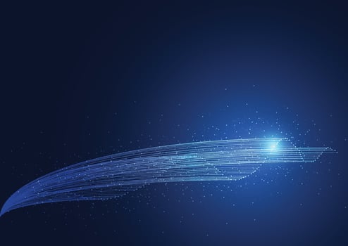 Big data visualization. Abstract technology innovation communication concept digital blue design background. Vector illustration