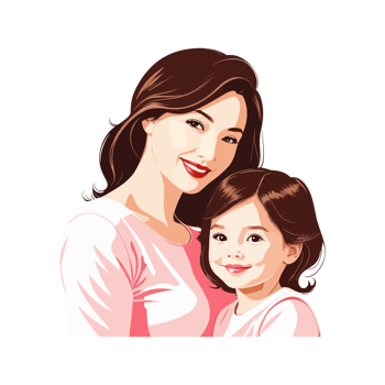 Mother love for children Mothers Day illustration png
