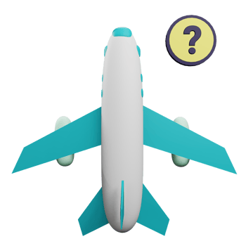 3 D illustration of unknow flight status icon png
