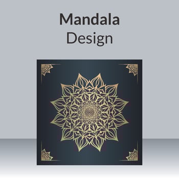 vector Mandala design for invitation card