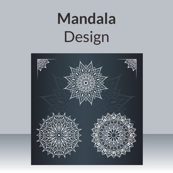 vector Mandala design for invitation card