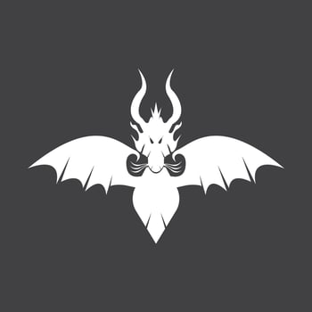 Dragon Silhouette Icon Symbol Vector Illustration