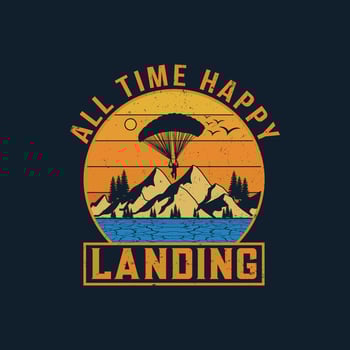 Mountain air, heart's pure inspiration T-shirt Design. vector