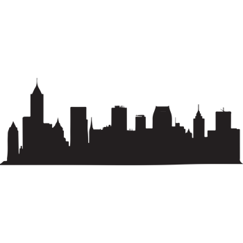 City, background illustration. Black png