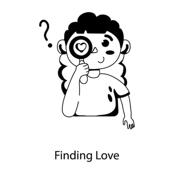 Trendy Finding Love vector