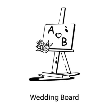 Trendy Wedding Board vector