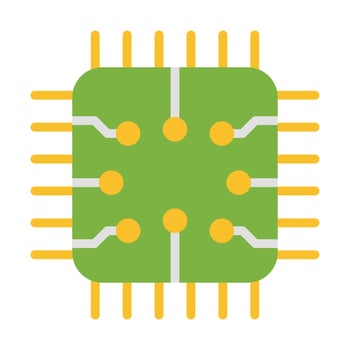 Processor Vector Flat Icon For Personal And Commercial Use.