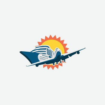 modern color agency travel check business logo. transport, logistics delivery logo design vector