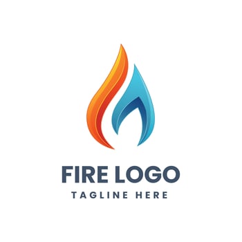 Vector 3d fire logo
