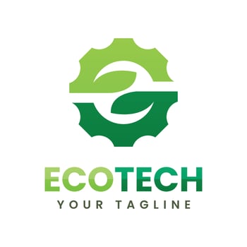 Eco tech creative logo vector