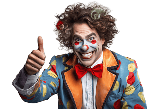 AI generated Happy Clown with Transparent Background. AI png