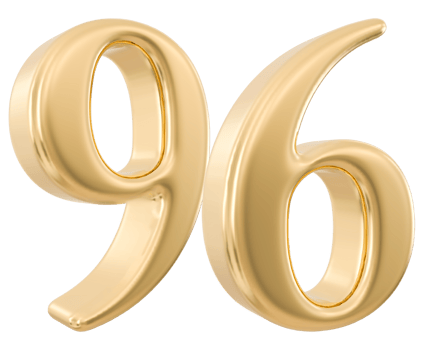 Gold 3d Number 96 png