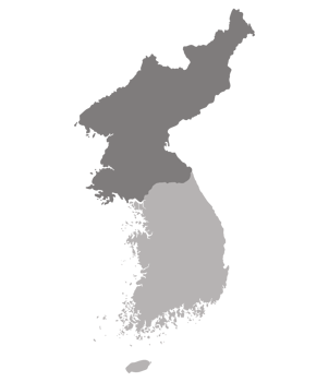 North Korea and South Korea map. Map of Korea. png