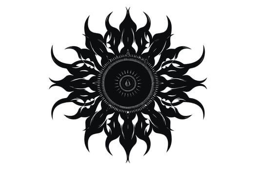 Sun Design Silhouette vector