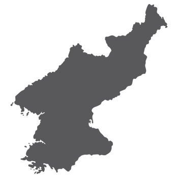 North Korea map. Map of North Korea in grey color png