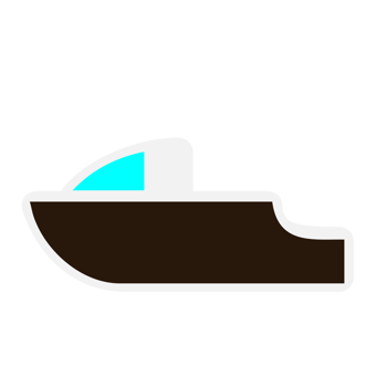 Luxurious fast motor boat sailing. png