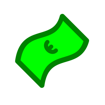 euro banknotes. Green banknote bill. png