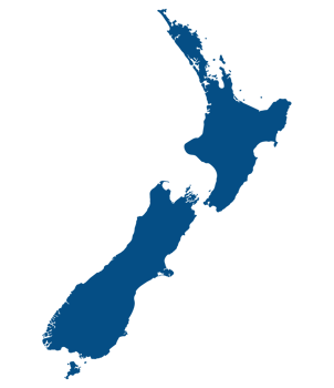 New Zealand map. Map of New Zealand in blue color png