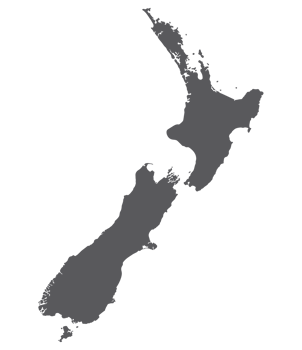 New Zealand map. Map of New Zealand in grey color png