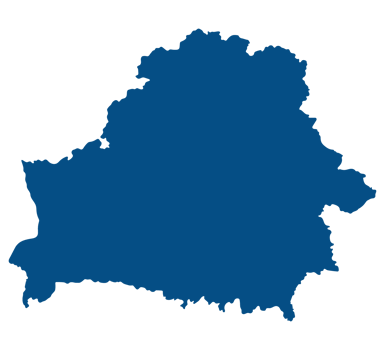 Belarus map. Map of Belarus in blue color png