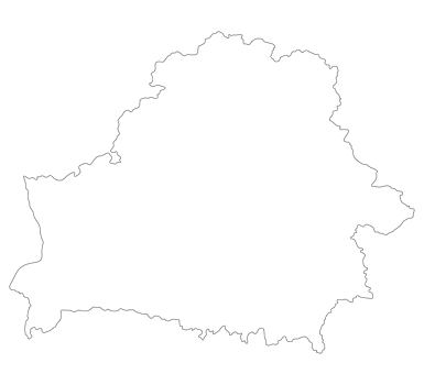 Belarus map. Map of Belarus in white color png