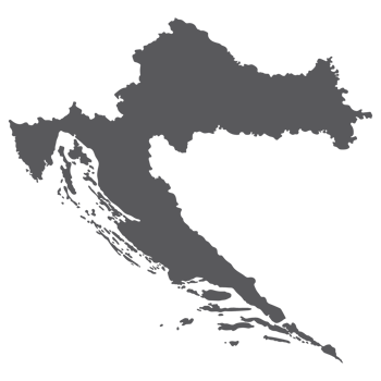 Croatia map. Map of Croatia in grey color png