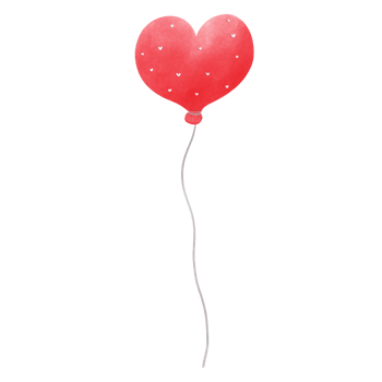 Balloon, red heart png