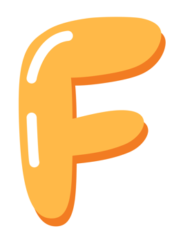 Alphabet Cute For Kids Letter F png