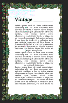 elegant frame border with javanese pattern illustration vector