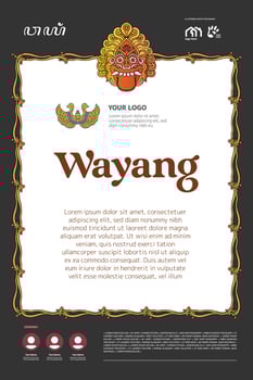 Creative Cultural design layout template background with luxury javanese ornament vector