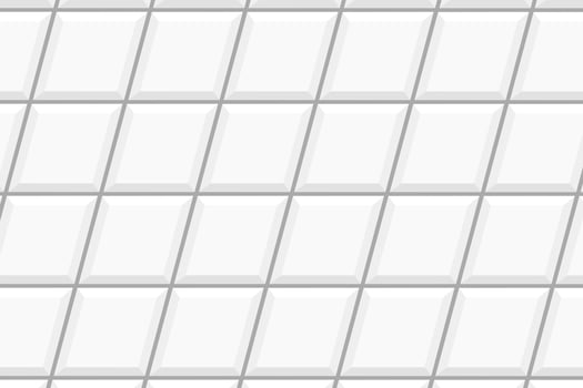 White rhombus tile slanted seamless pattern. Interior or exterior diamond mosaic texture. Kitchen backsplash background. Bathroom or toilet ceramic wall or floor decoration vector