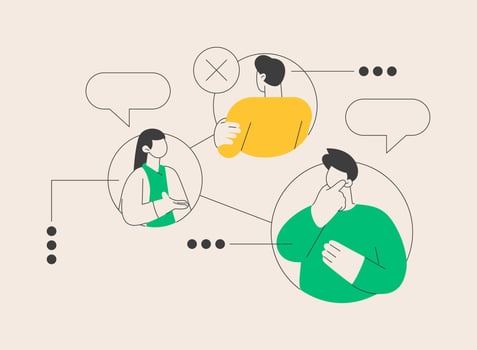 Social Interaction Skills abstract concept vector illustration.