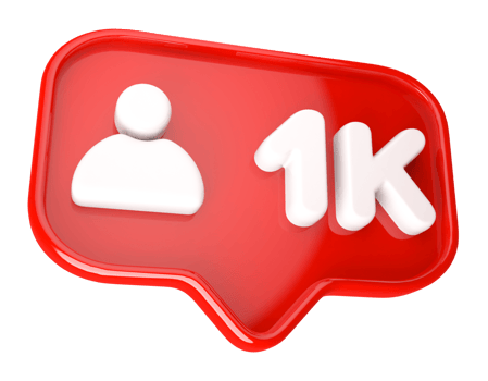 1k Follower 3D icon png