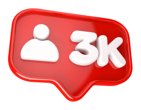 3k Follower 3D icon png