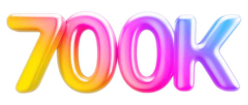 700k Followers Gradient png