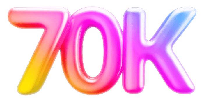 70k Followers Gradient png