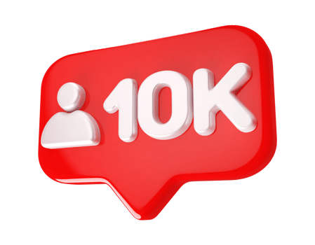 10k Follower 3D icon png